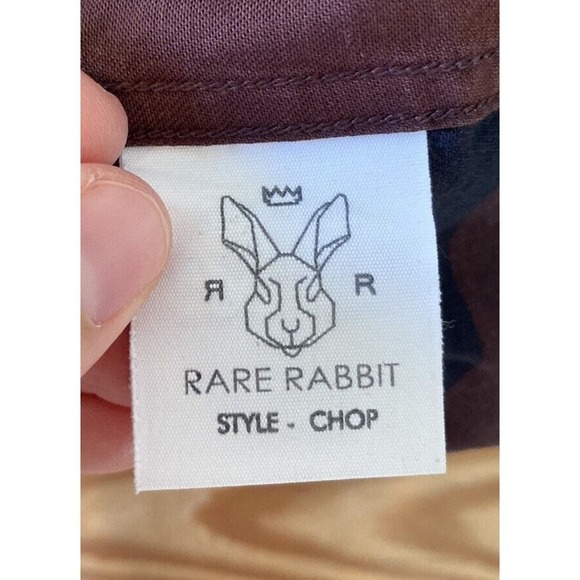 Rare Rabbit Check Button Up Shirt Size Large Men’s Brown Navy - Picture 4 of 8